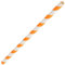 Orange & White Paper Straws 8inch-Pack of 250