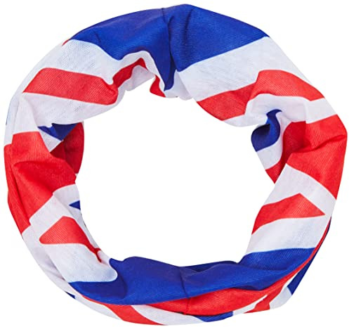 Rocking Party Union Jack Snood Neck Tube Scarf Travel Queen's Jubilee Balaclava, Multi, One Size