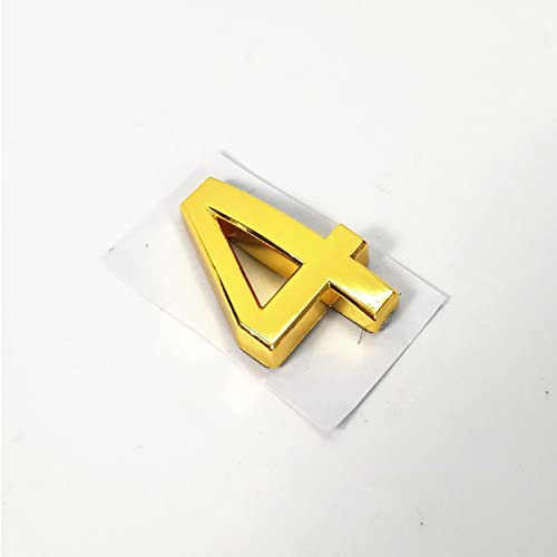 3D Selbstklebende Hausplakette Zahlen 0-9 35mm ABS Galvanik Goldene Adresse Nummer Ziffern Ziffernschild Schild 3M Aufkleber für Tür Familie Hotel Wohnung Hausstraße Briefkasten Drinnen Draußen (4)