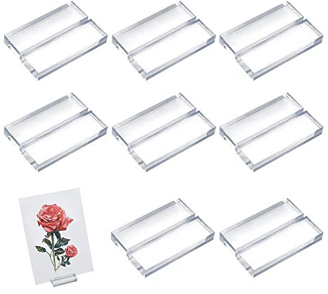 Trsnzul Acryl Tischkartenhalter 10 Stück Tischkartenhalter Hochzeit Tischnummer Halter Klarer Kartenhalter Menükartenhalter Fotohalter Platzkartenhalter Acryl Kartenhalter Displayhalter
