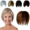 PARXITN Topper Cheveux pour Femmes Non Frange 2 Clips Toupet Extension Cheveux Synthétiques Postiches Perruques Droit