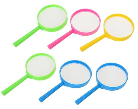 Lurrose Spielsets Für Kinder 18 STK Spielzeug Magnatilen Kinderlupen Bunte Lupe Ältere Gewöhnliche Kunststoffregal Spielzeug Für Kinder