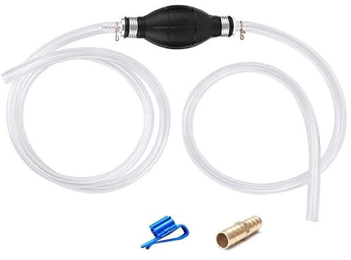 Gas Siphon Pump, Hand Siphon Pump for Gasoline Transfer Manual Siphon Pump For Water Fish Tank, Fuel Siphon Pump for Gasoline. (Gas Siphon Hose Included)