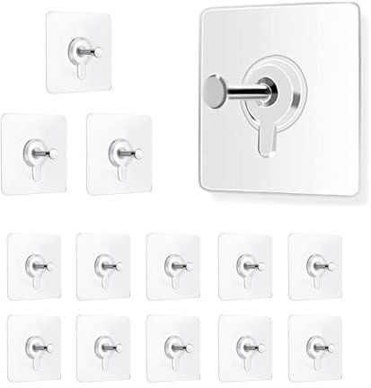 30 PCS Picture Hooks No Nails, Self Adhesive Wall Nail, No Drilling Frame Hanging Hook, Strong Nail Free for Hanging Photo Frame, Wall Clock, Kitchen Accessories Items