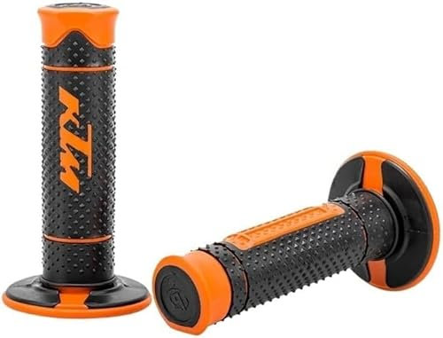 MotoForge Dynamics Motorcycle Handlebar Grips, KTM Compatible, SX, EXC, XC, Black and Orange