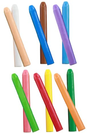 SOPOTUTU 12 Gessetti Colorati Solubili in senza Polvere per Insegnanti Lavagna Disegni su Marciapiede e Giochi Allaperto