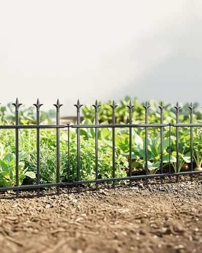 ARIFARO Garden Fence Border, 30cm H x 41cm W per Panel, 2m Total, 5 Pack
