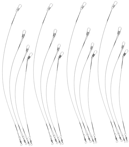 PAMINGONO 80pcs Steel Wire Fishing Leaders Kit with Swivels Black Anti-bite Stainless Steel Leader Lines 15cm-30cm for Saltwater and Freshwater Lure Fishing