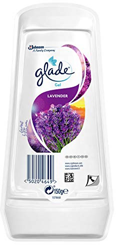 Glade Solid Gel Air Freshener, Odour Eliminator for Home & Bathroom, Lavender, 150g