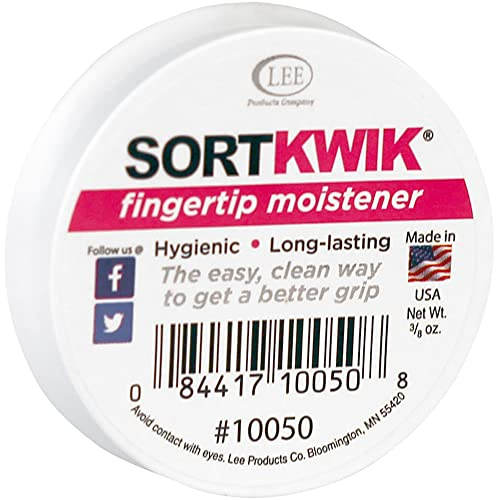 Lee® Sortkwik™ Hygienic Fingertip Moistener, 50% Recycled, 3/8 Oz, Pink