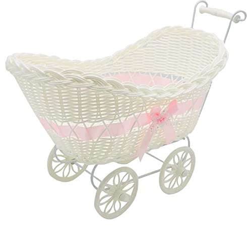 Baby Hamper Gift Storage Basket Baby Shower Party Gifts for New Born Boys Girls Presents (pink)