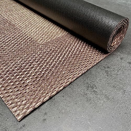 STORESDECO Alfombra vinílica de Tejido Trenzado Premium de Alta Gama. Lavable Antideslizante y extraplana. Materiales de máxima Calidad Resistentes Color Marrón Claro 80x150 cm