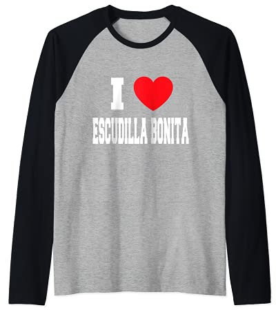 Encanta Escudilla Bonita Camiseta Manga Raglan