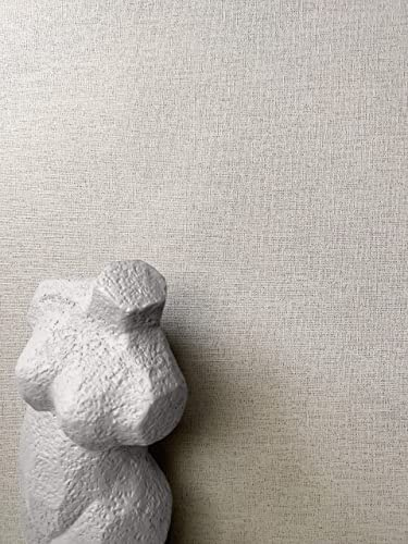 NEWROOM carta da parati Taupe Tinta Unita Tessuto non Tessuto - Uni Beige Grigio Struttura Tessile