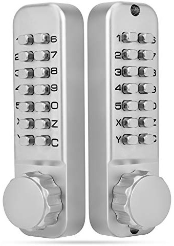 Cerradura de Código Mecánico, Teclado Doble Cerradura de Combinación Mecánica de 14 Teclas, Cerradura Codificada de Seguridad con Contraseña de Puerta