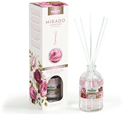 PRADY - Ambientador Mikado Rosa De Bulgaria - 100ml - la Delicadeza y la Belleza de las Rosas de Bulgaria