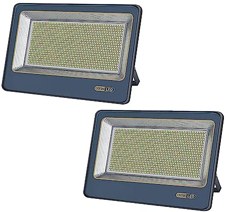 TRNL Foco Led Exterior 1000W（2pcs,LED Luz De Inundación Luz Blanca Positiva De 6500 K,Foco Proyector LED 220V IP67 Resistente Al Agua Súper Brillante