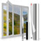Film Fenetre Anti Regard Miroir Effet, Brise Vue Fenetre Adhesif Anti Regard avec Raclette, 30x200cm Film Anti Regard Fenetre à Montage Électrostatique, Film Anti UV Fenetre Anti Chaleur