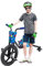 WindWilder 16 Zoll Drift Scooter Kinder Pedal, 360° Drehen Hinterrad Universalrad, Verstellbarer Sitz, Tragfähigkeit 80kg, Drift Trike für 6 Jahre und älter, 90x68x60cm (Blaue-Zahl)