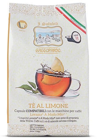 48 capsule Gattopardo THE AL LIMONE compatibile con Lavazza A Modo Mio - 3 astucci da 16 -