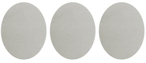 QUARKZMAN 3 stycken lappar för strykning, 140 x 110 mm armbågar knän mocka tyg lappar, oval stryklappar lappar för reparation lappar, kläder, hantverk, byxor, skjortor, ljusgrå