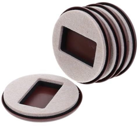 SEWOART 5 Piezas Almohadillas de Fieltro Antideslizantes para Ruedas de Sillas de Oficina de Protección para de Madera Baldosa y Moqueta Fácil Instalación Base Adhesiva Segura