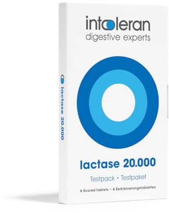 Intoleran Lactase 20,000 Digestive Enzymes Testpack - 6 Capsules | Supplement for Lactose Intolerance | Lactase Enzyme Helps Digest Dairy & Lactose | High Dosed & Fast Acting | Vegan | Low FODMAP