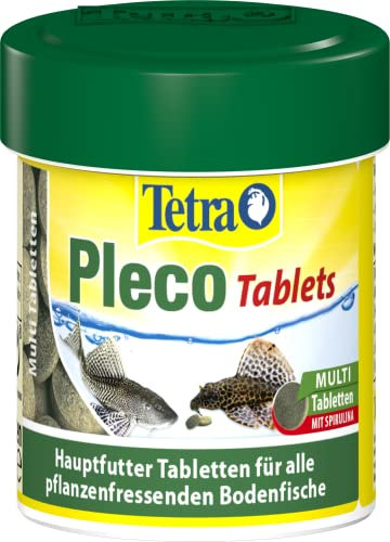 Tetra Pleco Tablets – Nährstoffreiches Fischfutter für alle pflanzenfressenden Bodenfische (z.B. Welse), 120 Tabletten Dose