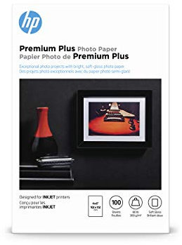 HP Premium Plus Photo Paper, Satin, 4x6 in, 100 sheets (CR666A)