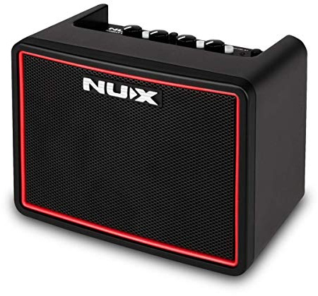 NUX Mighty Lite BT: Amplificador de guitarra eléctrico con modelo de tambor, distorsión, reverberación, eco, caja de ritmo y ecualizador de 3 bandas. Negro