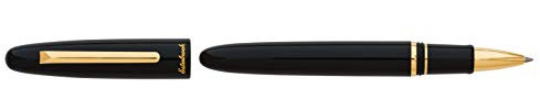Esterbrook Tintenroller aus der Serie Estie Bony und aus Hochglanz polierten Acryl in der Farbe Schwarz mit goldenen Akzenten, E117