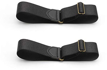 KLEHOPE 2 Piezas de Brazaletes Elásticos para Camisa,Brazaletes Antideslizantes Ajustables, Brazalete Elástico de Metal se Puede Utilizar para la Fijación de Manguitos (Negro)