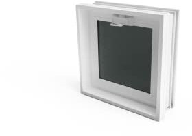 Ventana de ventilación para insertar en una pared de bloques de vidrio, ladrillo u hormigon | Dimensiones cm 30x30x10 | Sustituye 1 bloques de vidrio de 30x30x10 cm. | Unidad de venta 1 ventana