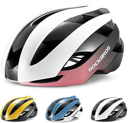 ROCKBROS Fahrradhelm Rennradhelm Leichter Radhelm M/L 55-61 cm Verstellbarer Allround-Helm Belüftung 11 Farben für Erwachsene Damen und Herren