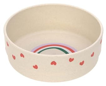 LÄSSIG Kinder Schüssel Schälchen Kindergeschirr ohne Melamin, BPA-frei, für Spülmaschine und Mikrowelle/Bowl Happy Rascals Heart lavender