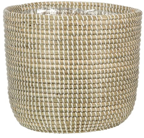 Scheurich Jonc de mer 17 - Panier en jonc de mer - Couleur : blanc - Diamètre : 17 cm - Hauteur : 16 cm - Volume : 3,5 l
