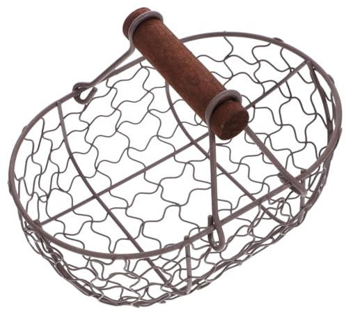 Ciieeo Küchenaufbewahrung Retro Metall Draht Eierkorb Für Frische Eier Obst Und Snacks Organizer Für Haus Und Garten Partys