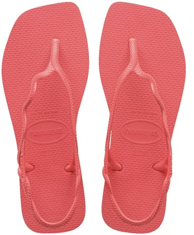 Havaianas - Soleil, Elegant, Durable, and Comfortable Sandals, T-Strap Style, Back Closure, Wavy Straps, and Square Edged Sole, Women 5 UK
