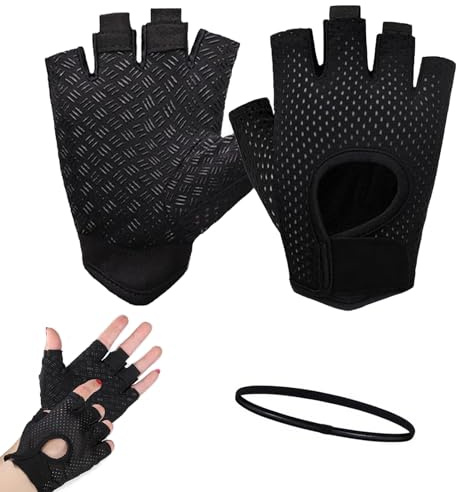 KARELLS Guanti da Traspiranti e Antiscivolo, Guanti Palestra Sollevamento Pesi Fitness, Guanti Palestra Uomo e Donna, per Allenamento, Sollevamento Pesi, Ciclismo, Crossfit, Gym, S