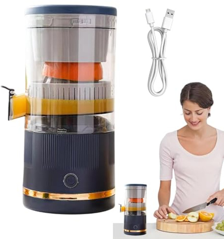 Automatisk citrusjuice, elektrisk apelsinpressare, bärbar juicemixer, fruktpress juicemaskin, 7,4 V citrusjuicer, apelsinjuicer, uppladdningsbar juicemaskin, lime grapefrukt juicer