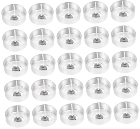 OSALADI 100 juegos Kit Unidades Vasos Aluminio para Velas de Té Vacías con Mechas Contenedores Resistentes para Fabricación DIY Base para Hacer Velas Manualidades y Organización