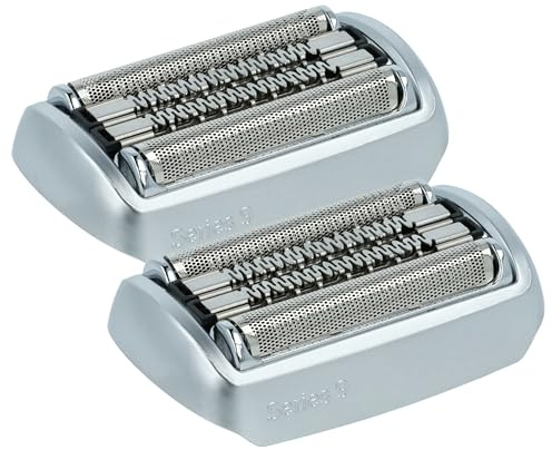 vhbw 2x Ersatz-Scherköpfe kompatibel mit Braun Series 9 Elektrorasierer, Silber