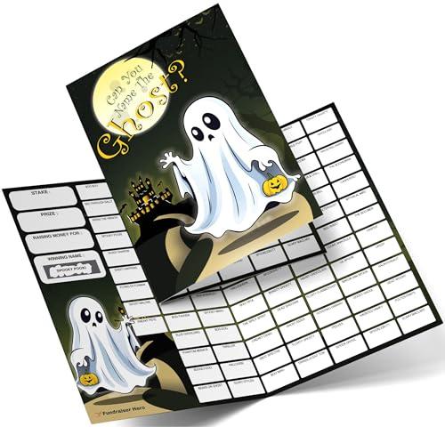 Fundraiser Hero Name the Ghost Fundraising Scratch Card. A4 Size - 100 Names - Double Sided 330gsm Card