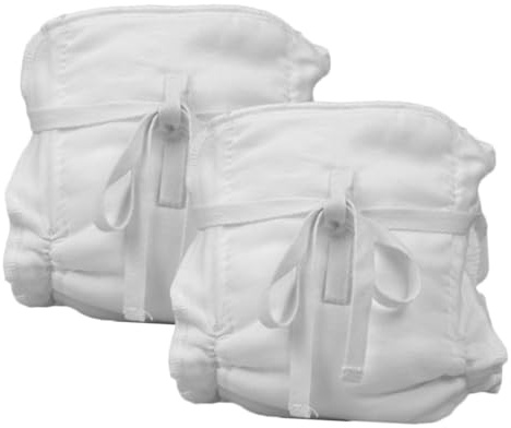 HIAKDOFT 2pcs Reusable Washable Diaper Pants Newborn Training Cloth Diapers Breathable Cotton Absorbent Potty Training Underwear for Boys