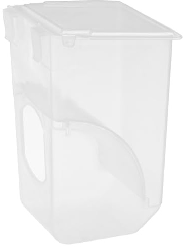 HAPINARY Comedero Colgante de Plástico Blanco para Pájaros y Codornices en Jaula, Fácil de Instalar y Multifuncional para Alimentación Automática