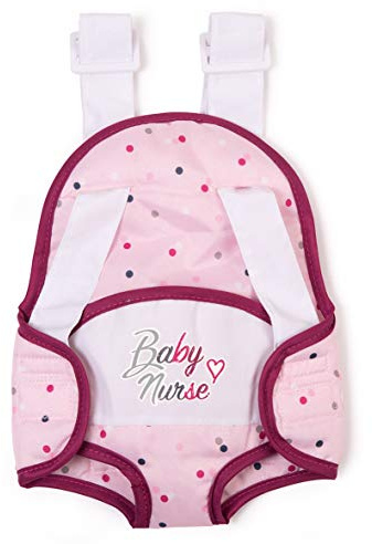 Smoby Baby Nurse- Mochila Portabebés para Muñeco Bebé de hasta 42cm, Correas Ajustables, Adecuado a Partir de 3 años