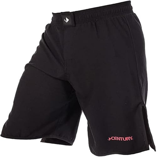 Century MMA Fight Shorts, Drawstring Closure, MMA Shorts, Split Outseams, Flexible, Mixed Martial Arts, Boxing Shorts (32, Black)
