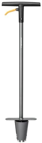 LoviStore Piantabulbi Fioriera Trapiantatore con Manico Lungo 1Mt, Piantatrice Bulbi con Pedana Poggiapiedi Antiscivolo, per Spingere il Terreno, Trapiantare Piantine, Fiori o Verdure senza Piegarsi