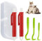 WUSJCOF Set de Pinzas Garrapatas para Perros, Gatos y Humanos - Kit de 3 Quita Garrapatas y 2 Pinzas Garrapatas, Antigarrapatas Seguro para Mascotas y Niños