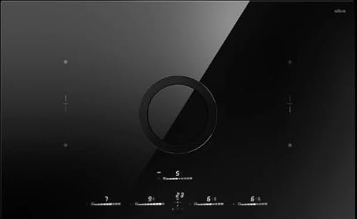 Elica PRF0200583, Piano cottura a induzione con cappa aspirante integrata NIKOLATESLA SWITCH GLOW RAW BR/A/83, Black